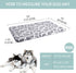 VANKEAN Stylish Dog Crate Pad Bed Mat Reversible (Cool & Warm), Soft Sleeping Mat for Small to XX-Large Dogs, Grey Stone