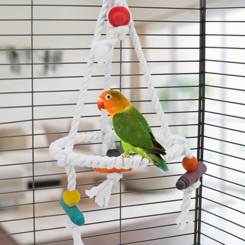 Hypeety Pet Bird Parrot Swing - Hanging Hammock for Parakeets, Budgies, Conures & Quaker Parrots