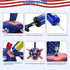 4th July Theme Soccer Ball Dog Toy, Interactive Play Balls for Tug of War, USA Independence Day for Small Medium Big