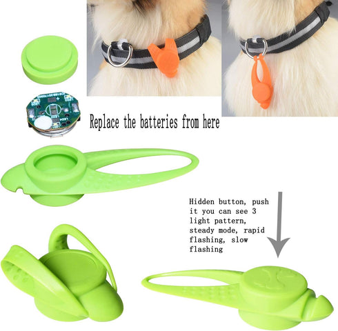 Pet Dog Cat Collar LED Christmas Lights, Clip on Light Up Dog Collar Light for Small Medium Large Dogs Cats, Waterproof