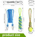 Tree Tugger Dog Toy, Retractable Dog Bungee Tug Toy, Tether Tug Outdoor Dog Toy, Interactive Tether Tug of War Toy with 32.8 ft Rope, Spring Pole Kit, 2 Chew Rope Toys for Pitbull Medium, Large Dog