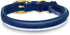 OOPSDOGGY Reflective Rolled Leather Dog Collar for Small Dogs, Adjustable Soft Padded Pet Collar for Small Breed Dogs Puppy (XXS, 7"-9", Blue)