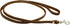 4' Genuine Leather Classic Dog Leash Brown 3/8" Wide for Smallest Breeds and Young Puppies