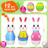 12 28 Inch Set 10 2 Shappy Pcs Giant Inflatable Easter Bunny Bowling with Egg, Inflatable Easter Game for Kids Adults