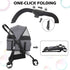 3-in-1 3 Dog Stroller Pet Stroller Folding Cat Strollers for Small/Medium Dogs with Detachable Carrier, Wheels Puppy