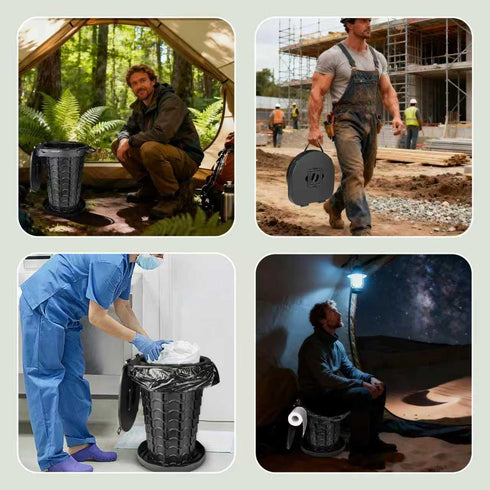 Compact Portable Folding Toilet - Lightweight Emergency Potty for Camping & Travel