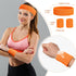 Set 80s 90s Neon Sweatbands for Women Tennis Wristbands Cotton Terry Cloth Sports Athletic Sweat Bands for Running Gym