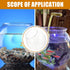 POPETPOP Plastic Fish Bowl, Transparent Small Aquarium for Betta Fish, Round Plastic Fish Bowl (7.07X7.07X6.29in)