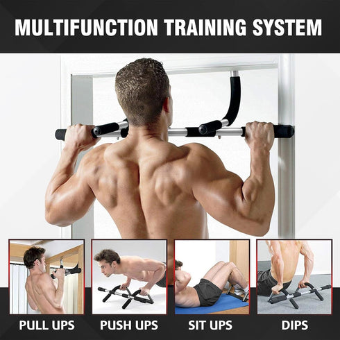 TOPOKO Upgrade Pull Up Bar for Doorway - Multi-Grip Heavy Duty Chin Up Bar