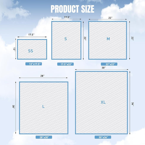200 Packs 22"x22" Disposable Puppy Pads, Dog Training Pads, Super Absorbency Disposable Underpads with Leak-Proof