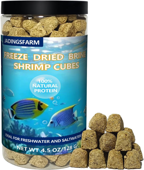 Freeze Dried Brine Shrimp Cubes 4.5 OZ, Brine Shrimp Freeze Dried Aquatic