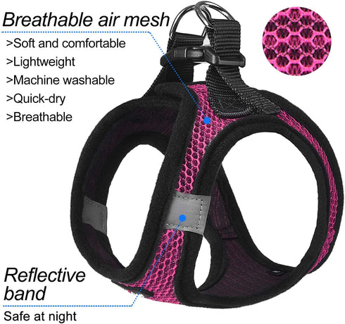 Dog Harness, Step-in Breathable Vest for Small Medium Dogs