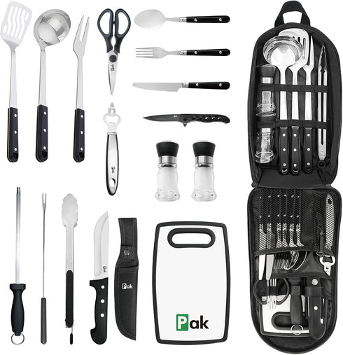 Pak Camping Cookware Set, Camp Kitchen Utensils, Camping Cooking Accessories for RV Camp