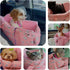 11lbs Cullaby Console Dog Car Seat - Portable Dogs Armrest Booster Seat for Small Dog, Anti-Collapse Pet Car Seat