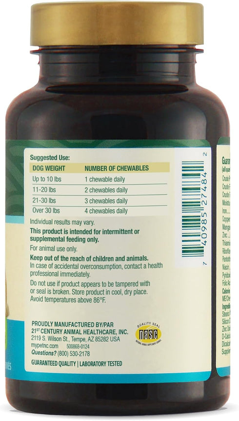 (250 10 Lbs Petnc Natural Care Brewers Yeast Dog Skin and Coat Supplement Chewables), With B Vitamins, Antioxidants