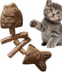 Generic Cat Teething Toy - Interactive Kitten Chew Toy for Indoor Outdoor Play, Fish Bone Wooden Teether | Relaxation