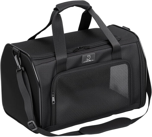 15lbs, Airline Approved Pet Carrier for Small Dogs & Cats Up to Soft-Sided, Foldable, Ventilated, TSA Travel Bag