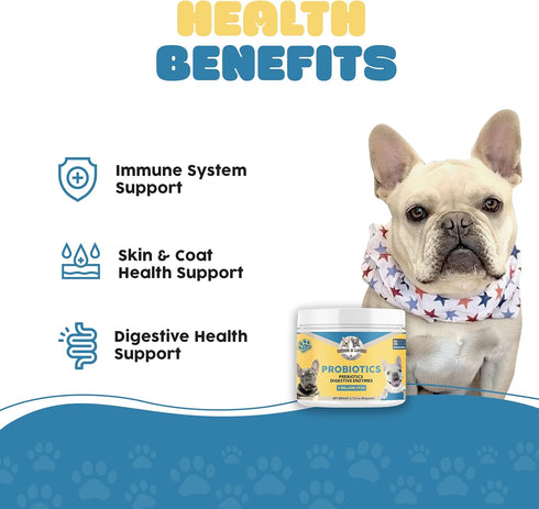 Dog Probiotics and Cat Probiotics, 5 Billion CFUs + Prebiotics for Digestive Health & Immune Support