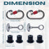 Juglok 2pcs 2"x2" 3"x3" (1/2" 1" Power Rack Attachments,Fits & Frames & Holes) ,Squat Rack Attachments for Strength
