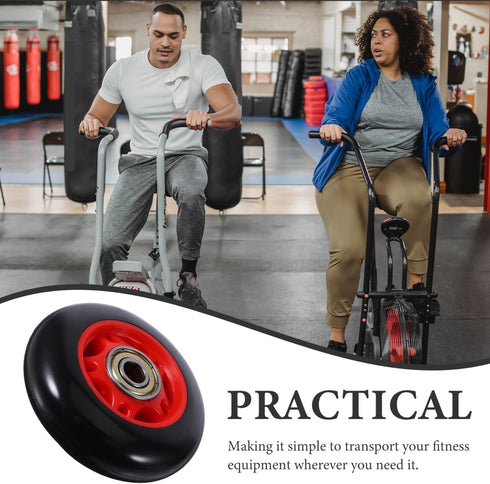 HONITANO 4Pcs Fitness Roller Wheels for Gym Equipment Plastic Pulley Replacement for Treadmills Stationary Bikes Smooth