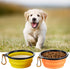ME.FAN Collapsible Dog Bowl, Portable Silicone Travel Bowl (12oz) with Carabiners for Pet Food and Water