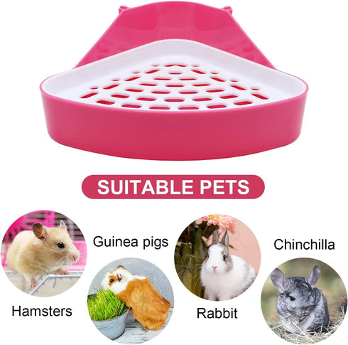 Chinchilla Litewoo Rabbit Litter Box Toilet Bunny Corner Litter Pan Pet Toilet Potty for Guinea Pigs Hamster Ferret