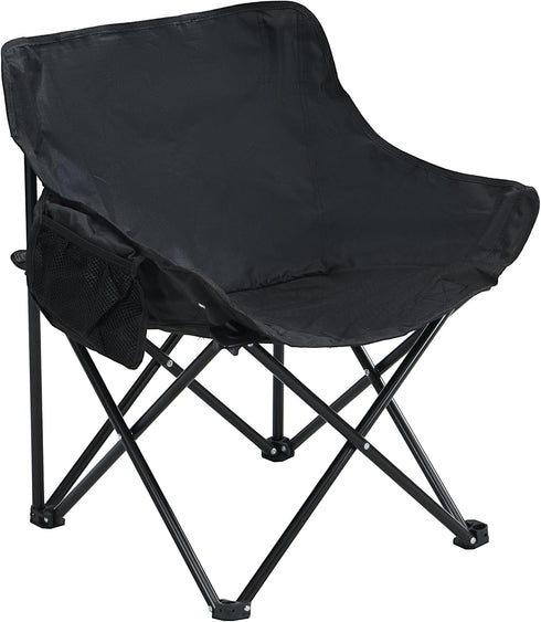 2 Pack Folding Camping Chairs: Portable Outdoor Seating for Couples & Adults - Lightweight Comfort with Side Pockets
