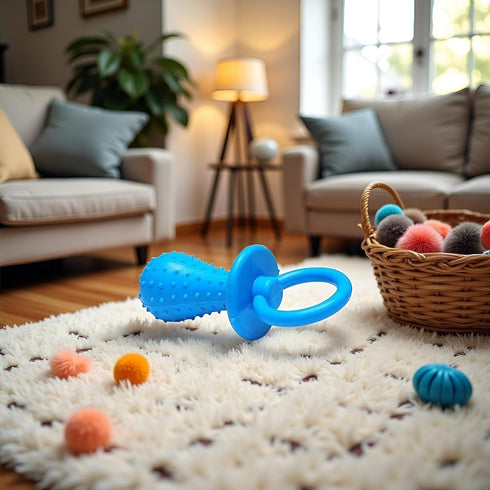 DPWOUM Dog Pacifier,Chew Toys,Mini Bite Resistant Bell Shape Rubber Pacifier, Puppy Molar Chew Training Toy,Bell