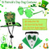 3PCS St. Patrick's Day Pet Costume - Dog Top Hat, Irish Tuxedo, and Accessories for Medium Large Dogs