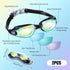 Flutesan 2 Pack Swim Goggles, Waterproof No Leaking Swimming Glasses, Polarized Goggles for Adults