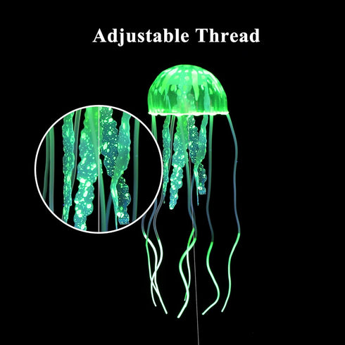 Lpraer 6 Pieces Glow Floating Jellyfish, Seahorse, Anemones Aquarium Decorations for Fish Tank