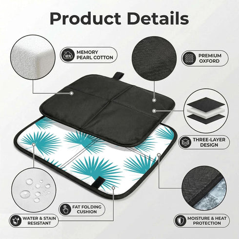 Vaelthyroewao 15.8'' Watercolor Flower Petals Portable Foldable Stadium Seat Pad Waterproof Sitting Mat Cushion