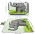 LZQPOEAS (58.3" 58.3"), Elephant with Gray Picnic Blanket Outdoor, Square Foldable Lightweight Waterproof Beach Mat X