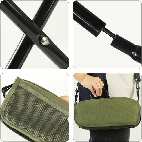 Wind Tour Backpack Outdoor Folding Stool, Pencil Case Stool, Portable Lightweight Camping Gear, Sports Folding Chair
