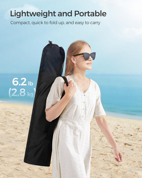 330 lb, UGCB61BK SONGMICS Portable Beach Chair for Adults, Max. Load High Backrest, Cup Holder, Lightweight