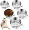 5 Pack No Spill Hanging Dog Crate Water Bowls, Stainless Steel Mountable Metal Dog Food Bowls for Cats