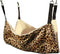 Pet Cage Hammock, Polyester Leopard Print Design for Small Pets, Hanging Bed Sleepy Pad Comforter