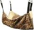 Pet Cage Hammock, Polyester Leopard Print Design for Small Pets, Hanging Bed Sleepy Pad Comforter