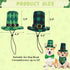 Vehomy 4pcs St Patrick's Day Dog Hat Collar and Bandana Costumes Buffalo Plaid Dog Hats Cotton Dog Shamrock Scarf Bowtie Irish Holiday Day Pet Outfit Accessories for Cats Dogs