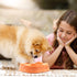 Durable Non-Slip Slow Feeder Dog Bowls, 2 Cups, Orange, BPA Free, Puzzle Feeder for Puppy and Small Dogs