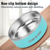 42oz Stainless Steel Dog Bowls with Rubber Bottom, Non-Slip Double Wall Metal Outdoor Food and Water Bowls