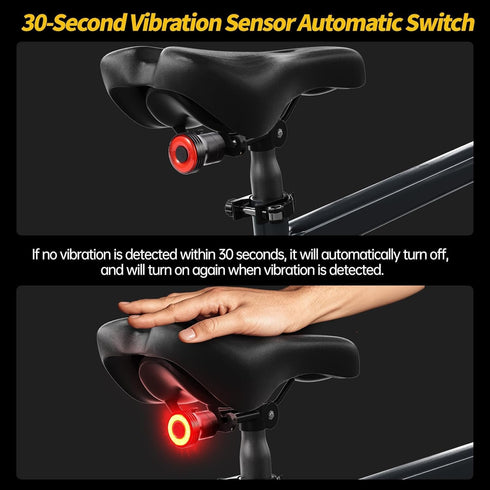 Tellegante 22 5 IP65 Smart Bike Tail Light, Brake Sensing, Auto On/Off, Super Bright LEDs Rear Bike Light, Lighting