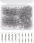 Twist Lock Hook Centering Pin Spring for Fishing, 150pcs/box, Length 0.6in-1.4in