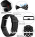 Wepro Bands Replacement for Fitbit Charge 3, Large Waterproof Breathable Sport Strap Accessories for Charge 3 SE, Black
