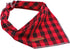 Unique Style Paws Dog Christmas Bandanas - 1PC Washable Cotton Triangle Black&Red Plaid Scarfs