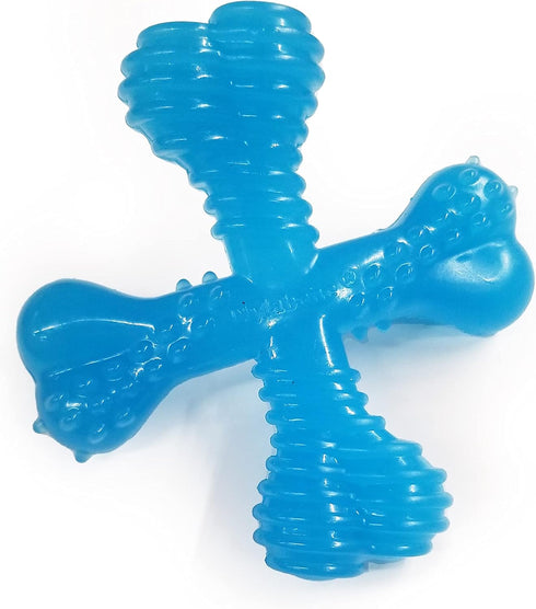 Nylabone Comfort Hold X-Bone Puppy Chew Toy, Soothing Teething Bone for X-Small Dogs, Beef Flavor