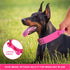 Reflective Tactical Dog Collar with Control Handle and Metal Buckle for Heavy Duty Dog Training (Large, Pink)