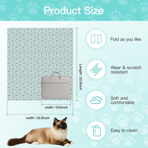 33.5" 6-18 lbs Cat Wrap for Grooming, Maximum, Self-Adherent Soft Cat Blanket for Nail Clipping, Anti-Scratch-Escape