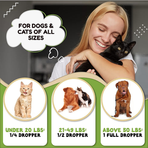 Hemp Oil for Dogs and Cats, Hemp Oil Drops with Omega Fatty Acids, Hip and Joint Support