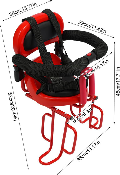 Mahugde 6 Months~6 Kid's Bike Seat Rear Child Bike Seat Attachment Baby Bike Seat, Safety Carrier for Children Years